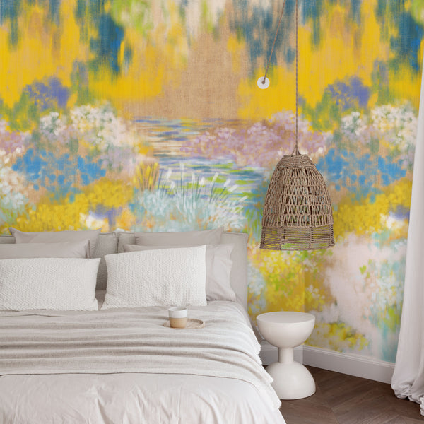 WH0173 Renoir WH0173 Renoir, slaapkamer met behang, bedroom with wallpaper, chambre à coucher avec papier peint